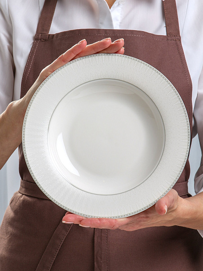 Тарелка суповая, фарфор, 23 см, круглая, Iconic, Fioretta, TDP691