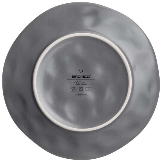 Сервиз столовый керамика, 16 предметов, на 4 персоны, Bronco, Shadow, 577-189, серый