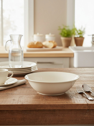 Салатник фарфор, круглый, 20 см, 0.95 л, Лейна, Jewel, ПС0007-37, белый