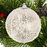Новогоднее украшение 8 см, 3 шт, пластик, белое, SYPMQB-1022413 - фото 2