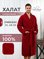 Халат унисекс, махровый, 100% хлопок, бордовый, М, 48-50, Silvano