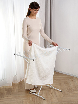 Сушилка для белья напольная, полотно 8 м, 90х53х83 см, складная, 10 прутьев, 8 кг, 100101D