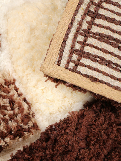 Коврик для ванной микрофибра, 0.5Х0.8 м, бело-бежевый камень, Silvano, Лиона