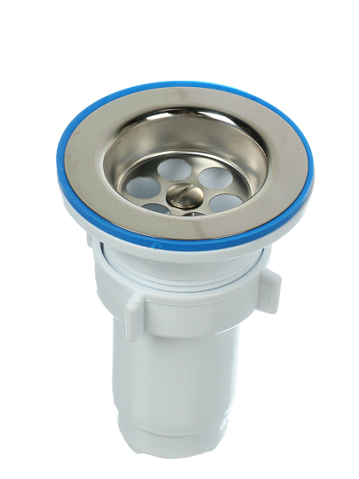 Сифон для мойки, 1250 мм, 1" 1/2х40/50, полипропилен, с выпуском, белый, Orio, А-3013
