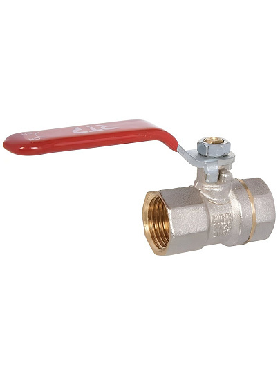 Кран для воды, 3/4", г-г, латунь, ручка, DN 20, индивидуальная упаковка, PN25, RTP