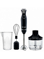 Блендер погружной 600 Вт, 2 скорости, турбо режим, стакан, венчик, измельчитель, Delta, DL-7049B, черный
