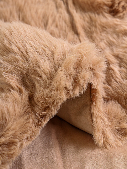 Покрывало евро, 240х260 см, 100% полиэстер, верх ткань 460 гр/м, низ ткань 200гр/м, Silvano, Кролик, какао
