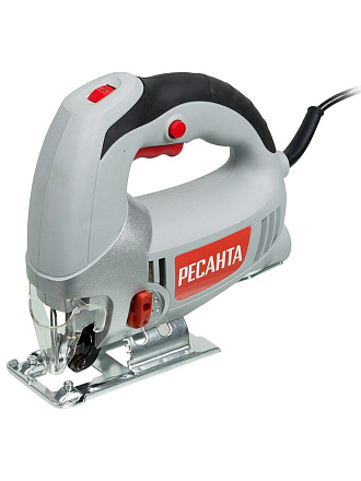 Лобзик электрический Ресанта, Л-80/750, 750 Вт, дерево 80 мм, сталь 10 мм, маятниковый ход, 75/9/3