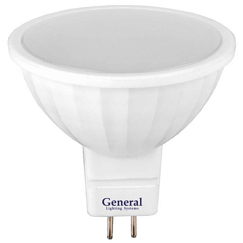 Лампа светодиодная GU5.3, 10 Вт, 230 В, 6500 К, холодный белый свет, General Lighting Systems, MR16, 686400