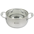 Кастрюля нержавеющая сталь, 2.3 л, с крышкой, крышка стекло, Daniks, Manola, CW-T078-18, индукция - фото 13