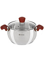 Кастрюля нержавеющая сталь, 3.6 л, крышка стекло, Daniks, Орлея, GS-01159P-20CA, индукция - фото 9