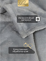 Плед 1.5-спальный, 120х150 см, микрофибра, 100% полиэстер, Silvano, серый, однотонный - фото 3
