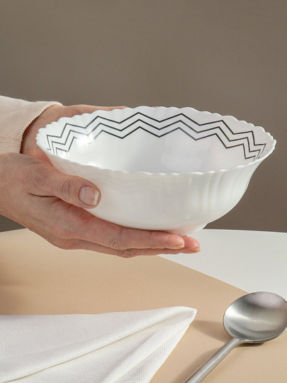 Салатник стеклокерамика, круглый, 18х6.5 см, 0.75 л, Вэнсдей, Daniks, BY13LTW70