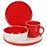 Сервиз столовый керамика, 16 предметов, на 4 персоны, Насыщенный красный, Y4-4302 - фото 5