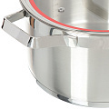 Кастрюля нержавеющая сталь, 5.7 л, крышка стекло, Attribute, Red Line, ASS228, индукция - фото 3