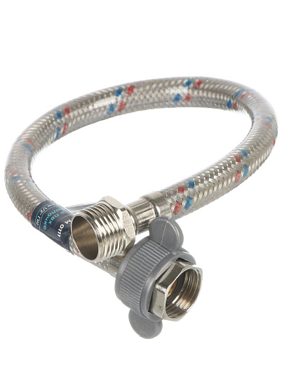 Подводка для воды 1/2"х0.3 м, г-ш, сталь, полимер, Stemix