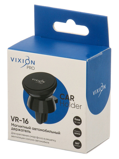 Держатель для телефона Vixion, VR-16, GS-00028925, магнитный, на шарнире, черный