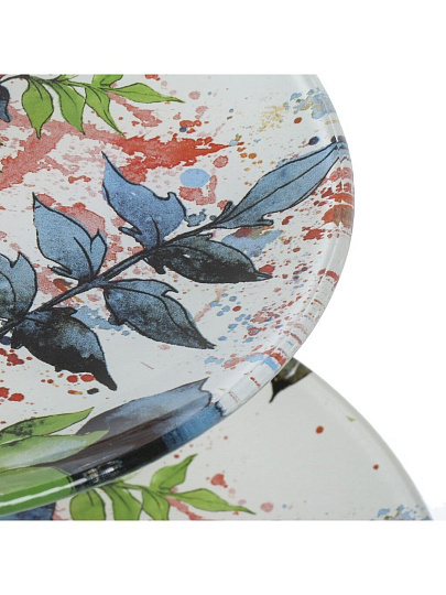 Ваза для фруктов, 2 яруса, стекло, 22.5 см, диаметр 18 и 23 см, Daniks, Нежность