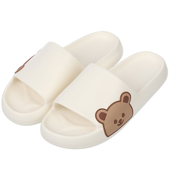 Тапки для женщин, белые, р. 38-39, открытые, Teddy, A210140