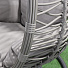 Подвесное кресло Кокон, 1-мест, 67х92х198 см, 150 кг, Green Days, серое, ротанг, подушка серая, 1182D8300 - фото 5