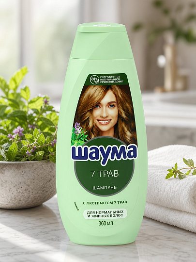 Шампунь Шаума, 7 трав, для всех типов волос, 360 мл