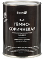 Грунт-эмаль Elcon, 3в1 глянцевая, по ржавчине, алкидная, темно-коричневая, RAL 8019, 0.8 кг - фото 2
