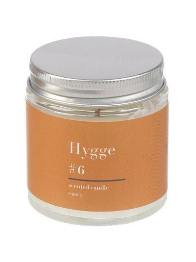 Свеча ароматизированная, 6.8х6.4 см, в стакане, Arida Home, Манго, АР100-622