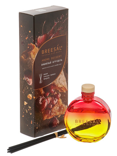 Аромадиффузор Breesal, 70 мл, Десерт Вишневый штрудель, красно-желтый, BR0105