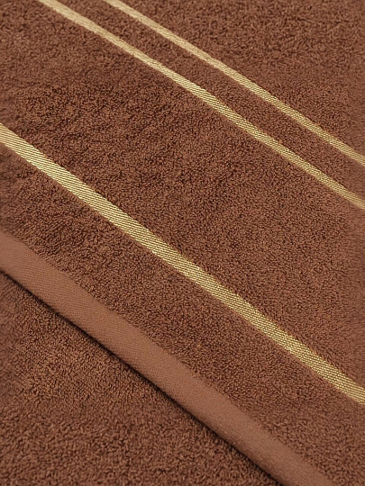 Полотенце банное 70х140 см, 100% хлопок, Азия, Silvano, коричневое, Узбекистан