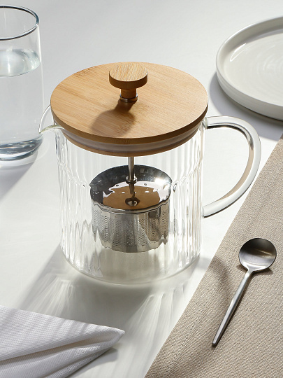 Чайник заварочный стекло, 1.2 л, с ситечком, BY Collection, Teya, 850-235