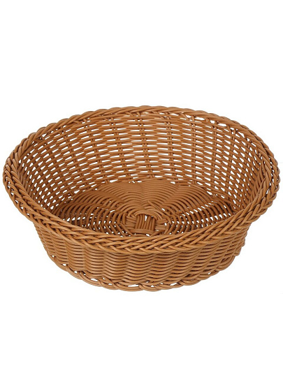 Корзина декоративная 25х8 см, круглая, плетеная, Y4-8898