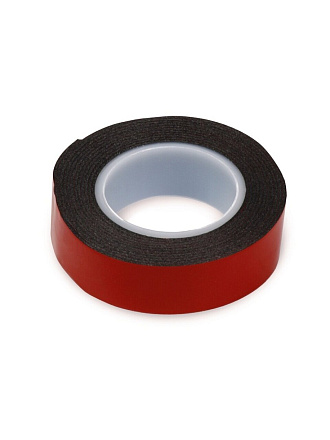 Клейкая лента 19 мм, черная, двухсторонняя, основа вспененная, 2 м, Smartbuy, SBE-DST-19-02-b