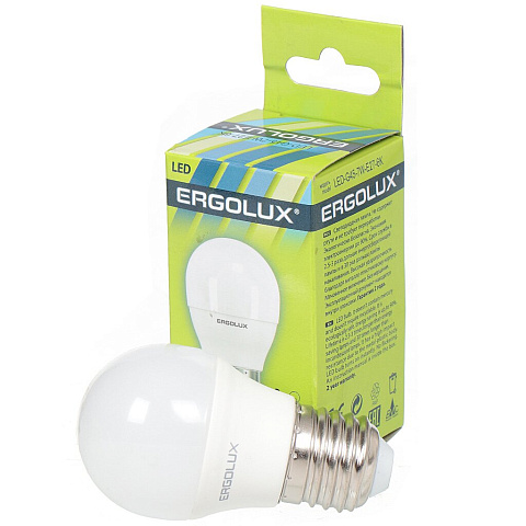 Лампа светодиодная Ergolux 12877 7 Вт E27 холодный белый свет