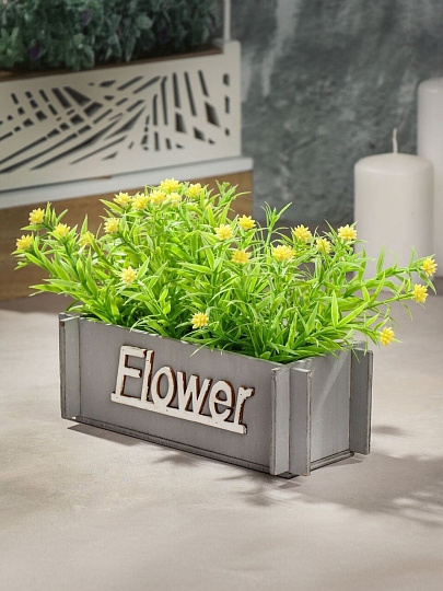 Ящик садовый Флауэр, 15х8х20 см, декоративный, цветы в асс, Y4-5493, в ассортименте