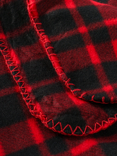 Плед 130х170 см, флис, 100%пэ, 180г, Красная клетка