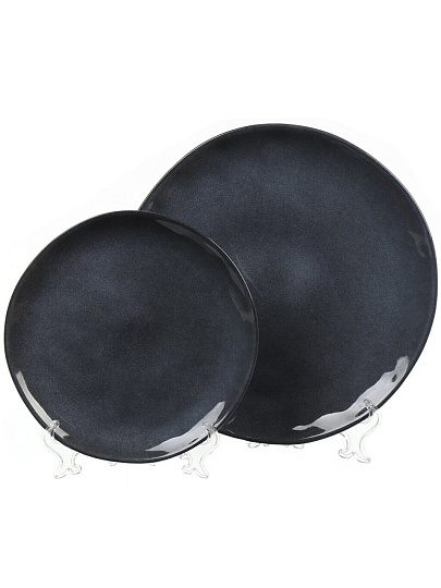 Сервиз столовый керамика, 16 предметов, на 4 персоны, Jewel, Графит, ПС0039-65