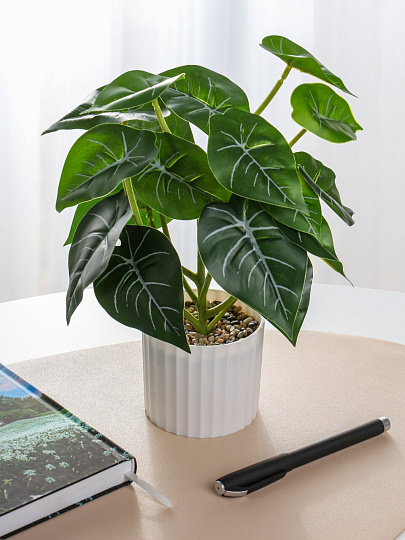 Цветок искусственный декоративный, Трава в кашпо, 30 см, Y4-11110