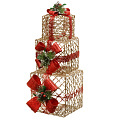 Фигурка декоративная Набор подарков из 3 шт, 15/20/25 см, 60 LED, Y4-4117