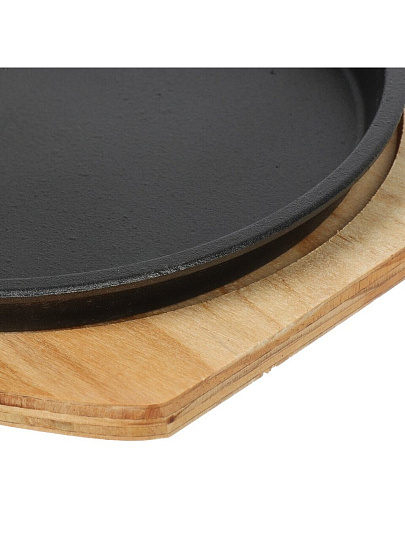 Сковорода чугун, 21.5х2 см, с подставкой, Y4-8875