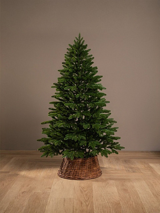 Елка новогодняя напольная, 170 см, Марьинская, ель, зеленая, хвоя литая, подставка пластик, ЕМАР 17, Елушка