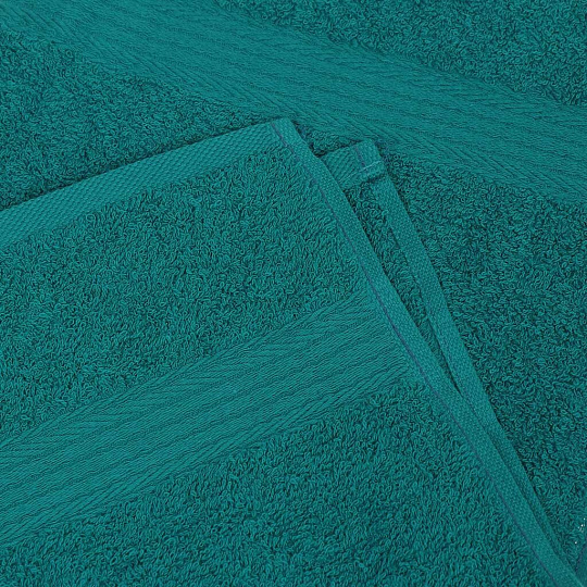 Полотенце банное 70х140 см, 100% хлопок, 375 г/м2, жаккардовый бордюр, Вышневолоцкий текстиль, лазурное, 635, Россия, К1-70140.120.375