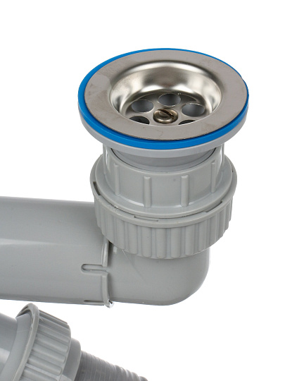 Сифон для мойки, 1" 1/2х40, полипроп, с отвод,с гофрой, NORDFORM Orio, Д-7008