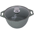 Кастрюля алюминий, антипригарное покрытие, 3 л, с крышкой, крышка стекло, Kukmara, Фисташковый Мрамор, кмф32а - фото 7