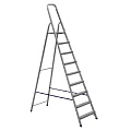 Стремянка 1 секция, 9 ступеней, алюминий, 1.87 м, 150 кг, Alumet, AM709