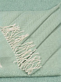 Плед 1.5-спальный, 145х160 см, 20 см кисти, 100% хлопок, Silvano, мятный, С 4915 - фото 3