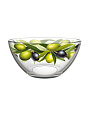 Салатник стекло, круглый, 19х11 см, 1.5 л, Оливки, Декостек, 326/1-Д - фото 3