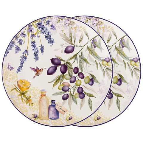 Набор тарелок закусочных Прованс оливки, 2 пр. 20,5 см, 104-600