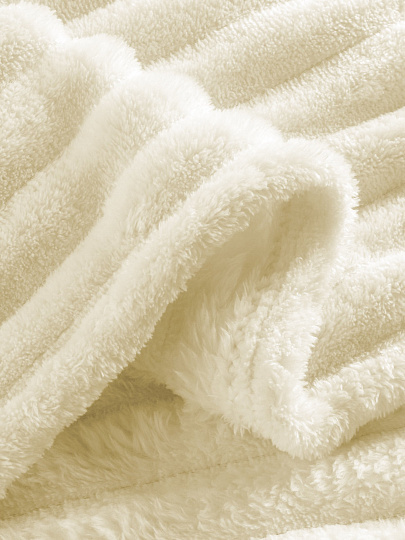 Плед 2-сп, 180х200 см, 280 г/м2, микрофибра, 100%пэ, Silvano, Милан, молочный