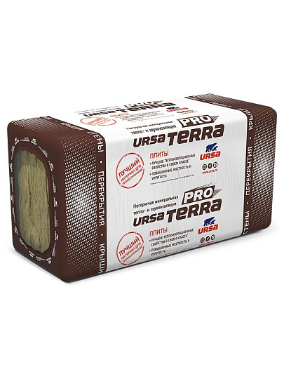 Утеплитель Ursa, Terra 34 pro, 10 шт, 1x0.6x0.05 м, 6.1, плита