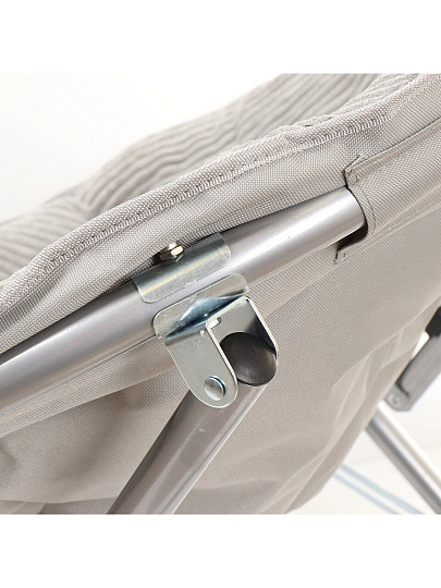 Кресло складное 82х82х72 см, Гриб, серое, вельвет, 100 кг, Green Days